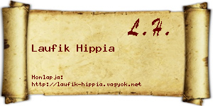 Laufik Hippia névjegykártya